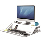 Fellowes Lotus Sit-Stand Workstation - White - Al Masam Stationery LLC