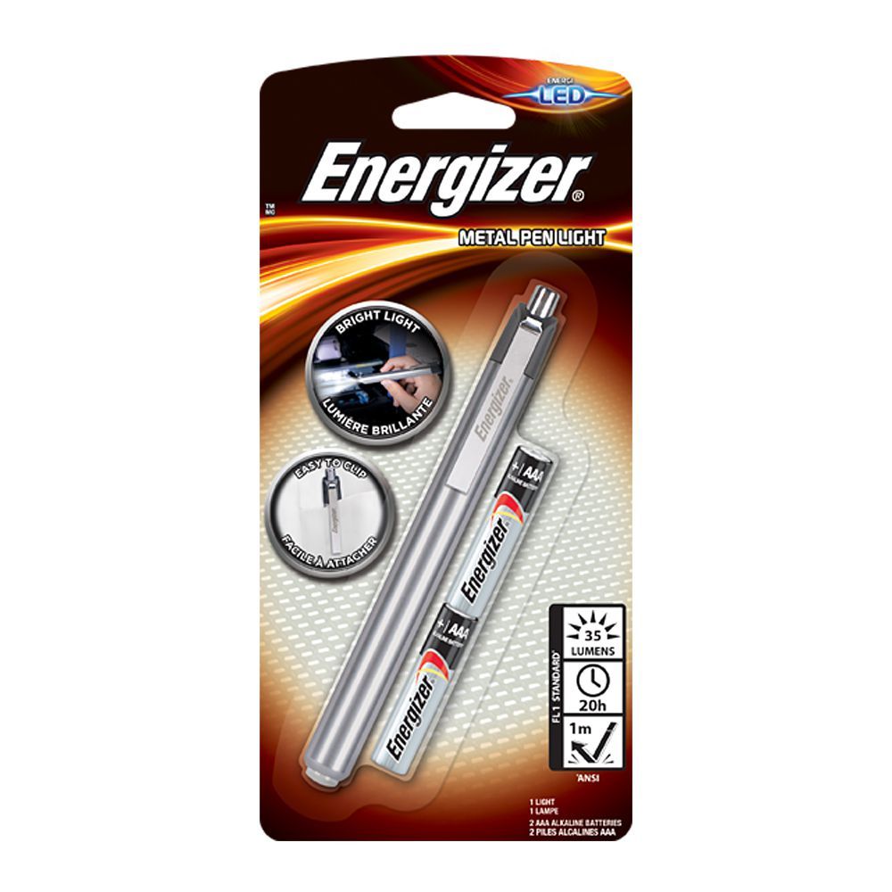 Energizer LED Metal Pen Light, AAA-2 PLM22