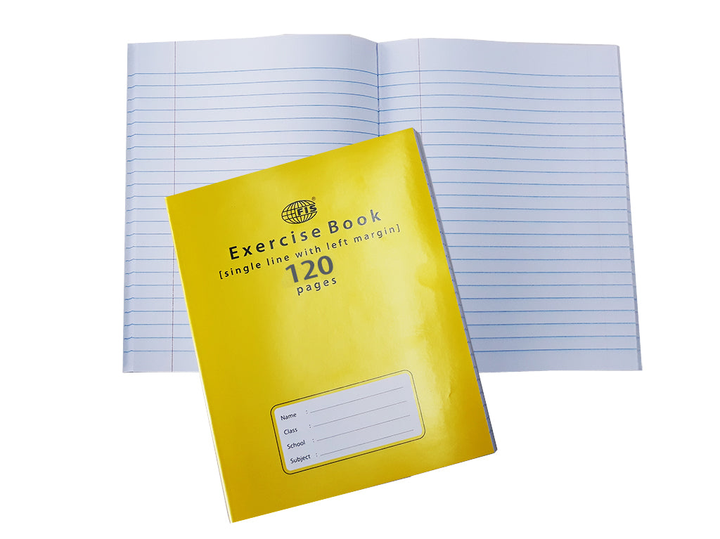 NoteBook 120pgs Single Line with Left Margin - Al Masam Stationery LLC