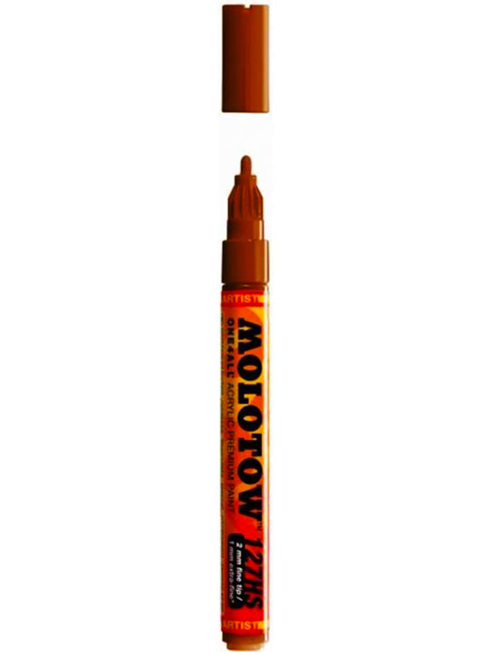 Molotow Board Tip Marker in 2mm hazelnut color with a fine tip for detailed artwork and lettering.