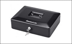 "SENTRY CASH BOX MODEL CB-12 Locking: KEYLOCK With foldable handle/removable tray Ext. Dim. (mm):H 93 x W 300 x D 235 mm, Weight: 2.1 Kg Warranty: 1 Year carry-in against manufacturing defects Price inclusive of Delivery"