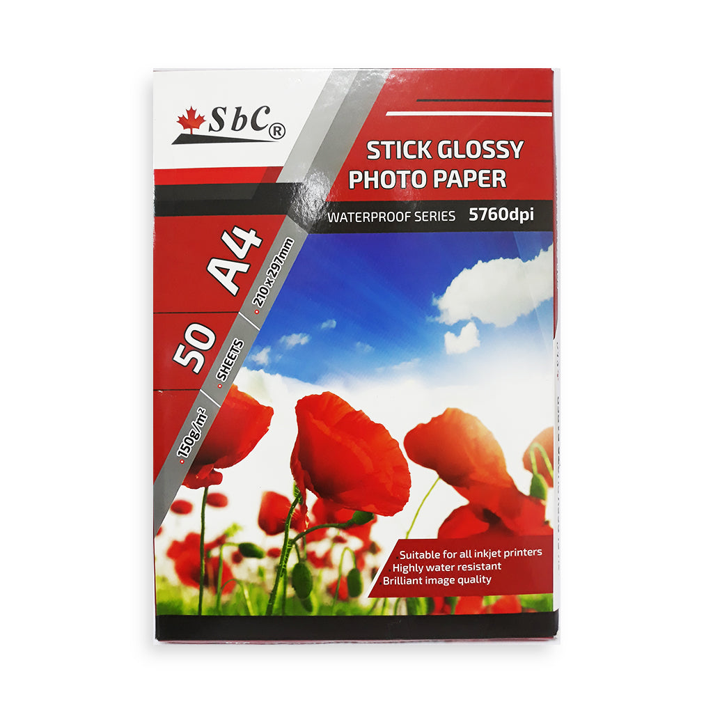 Glossy Paper W/STKR 150gsm 50sht A4 - Al Masam Stationery LLC
