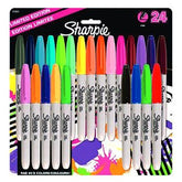 Sharpie Fine Tip Permanent Marker Assorted 24 Pieces - Al Masam Stationery LLC