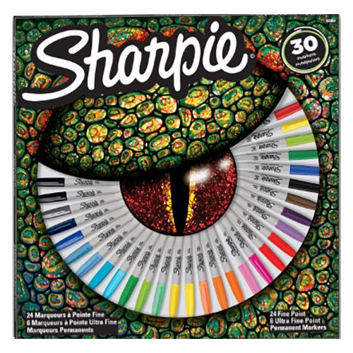 Sharpie Lizard Pack Permanent Marker Assorted 30 Pieces - Al Masam Stationery LLC