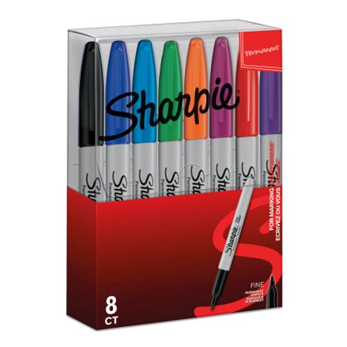 Sharpie Fine Tip Permanent Marker Assorted 8 Pieces - Al Masam Stationery LLC