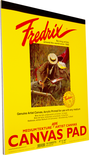 Fredrix Canvas Pads White (8x10)"- 10 Sheets - Al Masam Stationery LLC