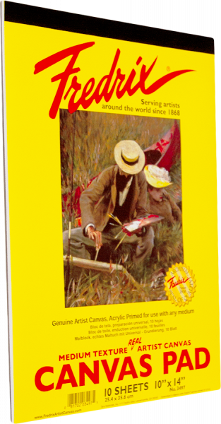 Fredrix Canvas Pads White (10x14)"- 10 Sheets - Al Masam Stationery LLC