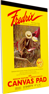 Fredrix Canvas Pads White (10x14)"- 10 Sheets - Al Masam Stationery LLC