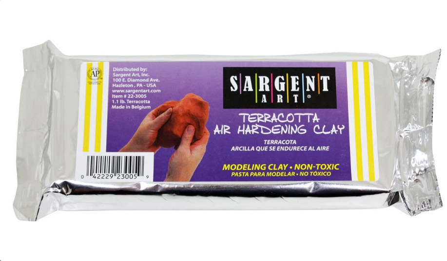 TERRACOTTA AIR HARDENING CLAY- 1LB. - Al Masam Stationery LLC
