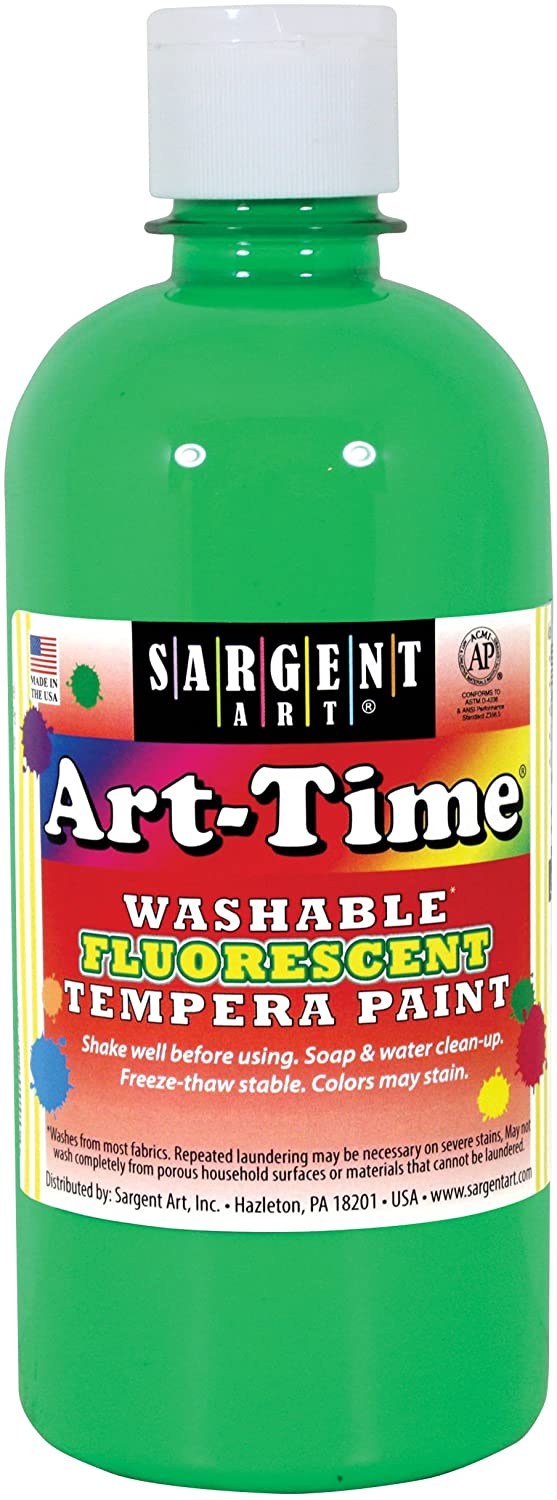 ART-TIME WASHABLE PAINT - 16 OZ. GREEN