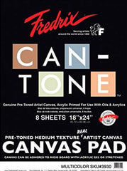 Fredrix CAN-TONE Canvas Pads - 8 Sheets (18x24)"