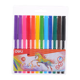 Deli Felt Pen Washable 1.0mm 12C - Al Masam Stationery LLC