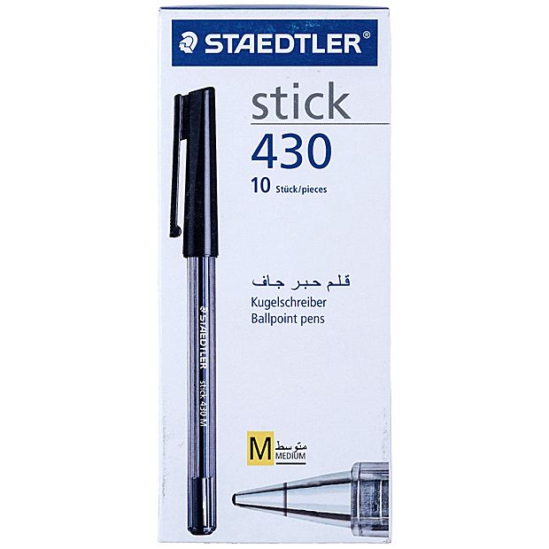 Pen Ballpoint Staedtler 430M-9 - Black - Al Masam Stationery LLC