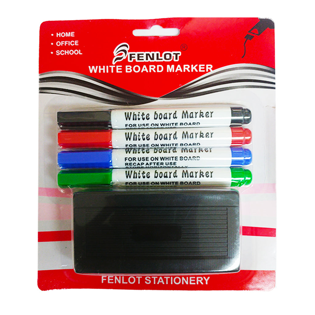 White Board Marker (Thin) + Eraser / SET - Al Masam Stationery LLC