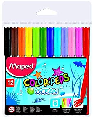 Maped Color Peps FeltTip Ocean - (Pack of 12) - Al Masam Stationery LLC