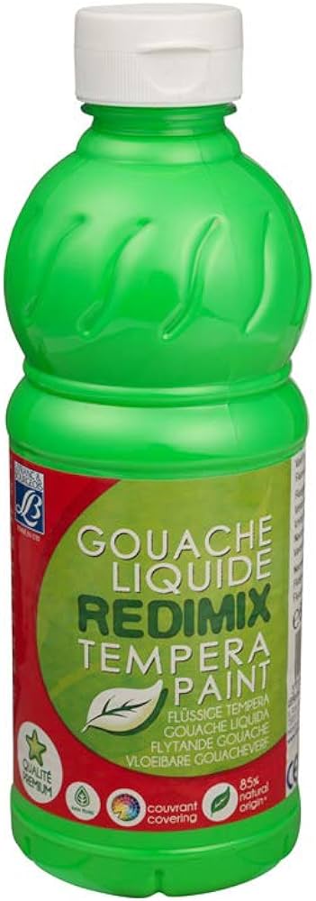 Redimix Tempera Paint 500ml FLUO GREEN - Al Masam Stationery LLC