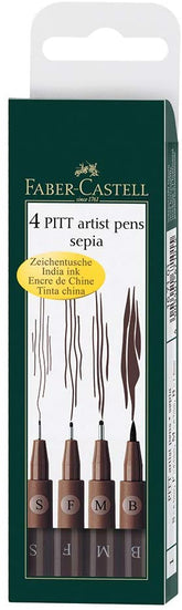 FABER-CASTELL PITT Artist Pen Sepia Asst Line Widths - Al Masam Stationery LLC