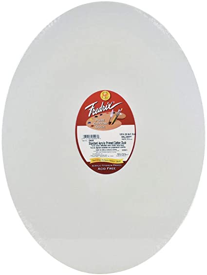 Fredrix TARA Oval Stretched Canvas (12 x 16)"or (30.48 x 40.64)cm - Al Masam Stationery LLC