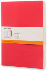 Moleskine Volant Ruled Extra Large Notebook Set of 2 Scarlet Red - Al Masam Stationery LLC