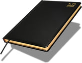 FIS Black A4 Leather Gold Edge Arabic-English 2026 Diary - FSDI45AEGB26BK