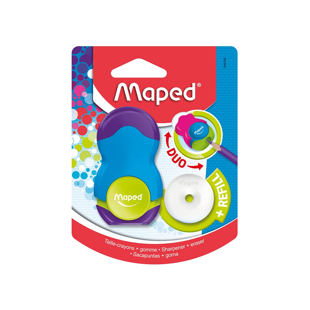 Maped BLACK PEPS, ANIMAL & COL ANIMAL +1 ERASER Sharpener Pack - Al Masam Stationery LLC