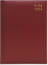 FIS Golden Diary 2024 (English) Maroon, A5 - Al Masam Stationery LLC