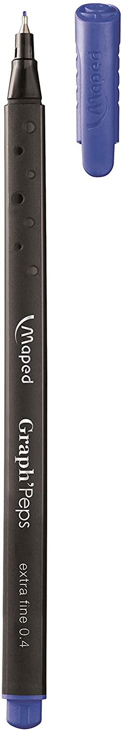 Maped Graph'Peps Fineliner Blue Marina Box of 12Pcs - Al Masam Stationery LLC