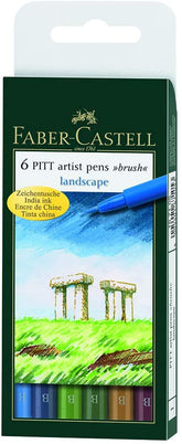 FABER-CASTELL PITT Artist Drawing Ink Pen Landscape colors - Al Masam Stationery LLC