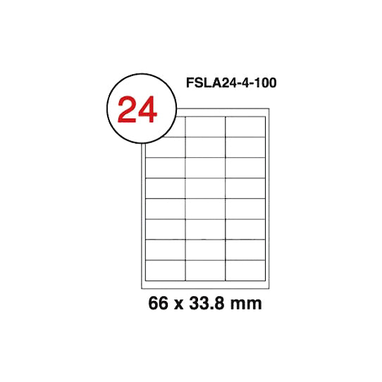Fis multi purpose white label 66x33.8mm - Al Masam Stationery LLC