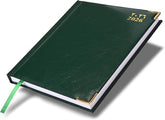 FIS Green A5 Gold-Corner Vinyl 2026 Diary - FSDI22AE26GR