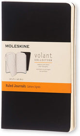 Moleskine Volant Ruled Pocket Notebook Set of 2 Black - Al Masam Stationery LLC
