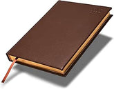 FIS Dark Brown A5 Gold-Edge PU 2026 Daily Diary - FSDI20AEG26DBR