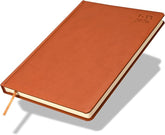 FIS Brown A4 PU Daily 2026 Arabic-English Diary - FSDI45AE26BR