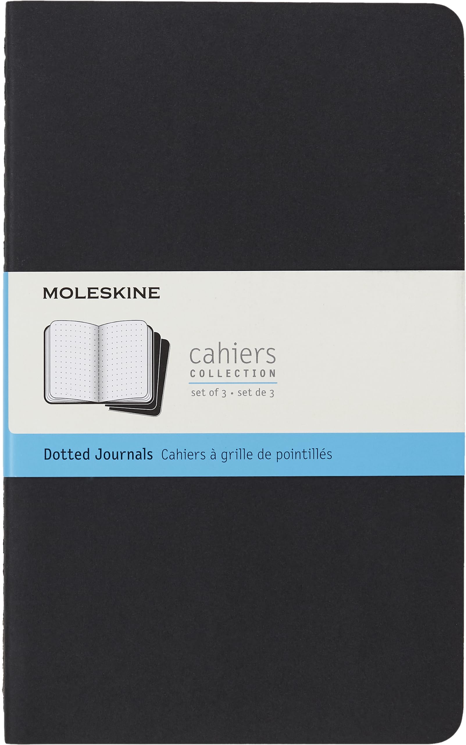 Moleskine Cahier Journal Large Dotted Notebook Black - Al Masam Stationery LLC