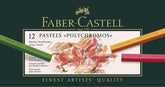 FABER-CASTELL Polychromos Artists Color Pastels Cardboard - (12 Pcs) - Al Masam Stationery LLC