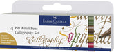 FABER-CASTELL India Ink Pitt Artist Pen C 4ct Colours - Al Masam Stationery LLC