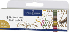 FABER-CASTELL India Ink Pitt Artist Pen C 4ct Colours