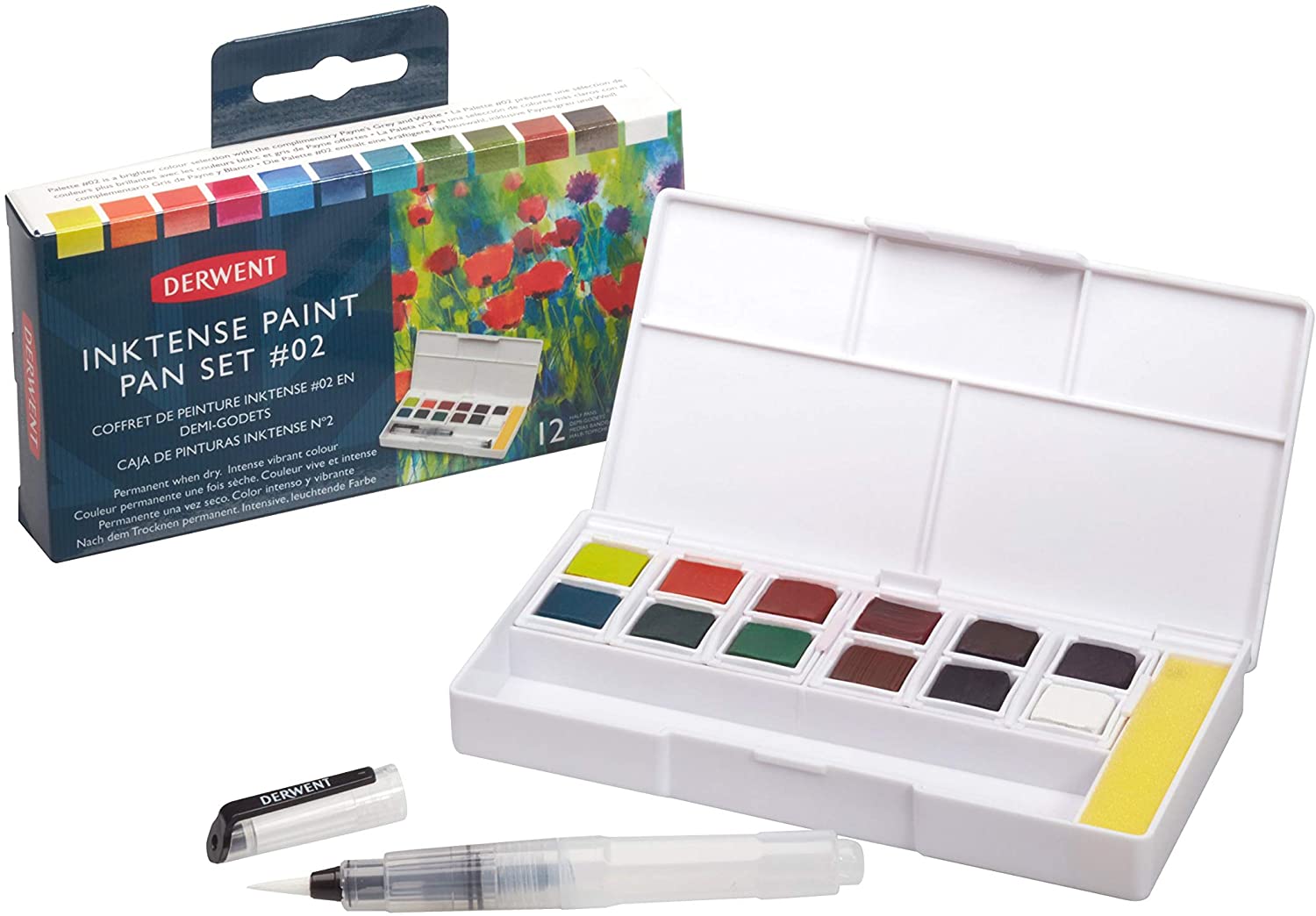 Derwent Inktense Paint Pan Travel Set Palette # 2 - Al Masam Stationery LLC