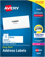 Easy Peel Address Labels 1 Inch x 2-5/8 Inch for Laser Printers