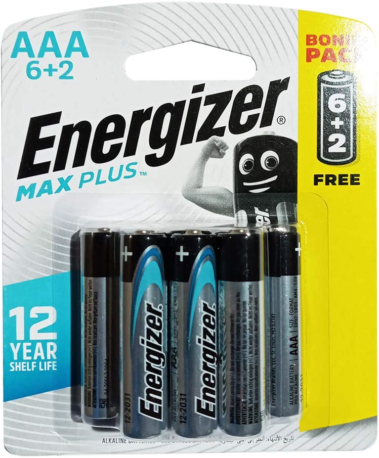 Energizer Max Plus Alkaline EP-92 BP8T (6+2)