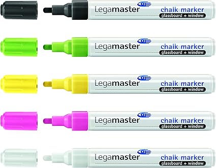 Legamaster Chalk Marker, Assorted, Pack Of 5, Part Number: 7-118195