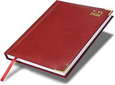 FIS Maroon A5 Gold-Corner Vinyl 2026 Diary - FSDI22AE26MR