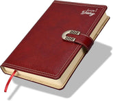 FIS Maroon A5 Leather Lock 2026 AE Diary - FSDI86AE26D06