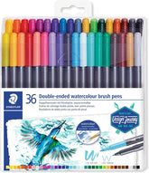 Staedtler 3001-TB36 Marsgraphic Double Ended Watercolor Brush Markers - Al Masam Stationery LLC