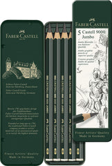 FABER-CASTELL Graphite pencil CASTELL 9000 Jumbo 5ct tin