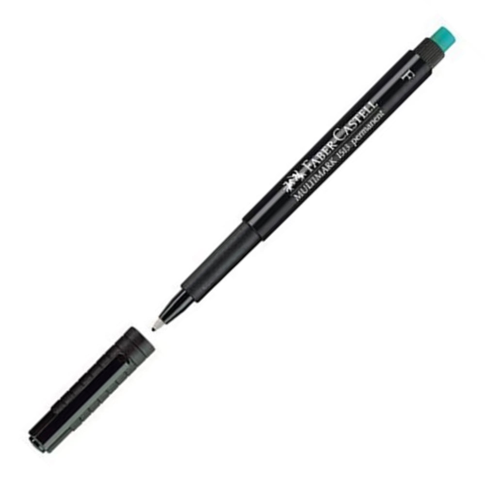 FABER-CASTELL Multimark Fine F 0.6mm Permanent Pkt of 10pc Black - Al Masam Stationery LLC