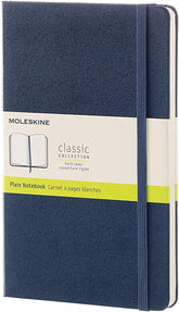 Moleskine Plain Notebook Hard Cover A5 Sepphire Blue - Al Masam Stationery LLC