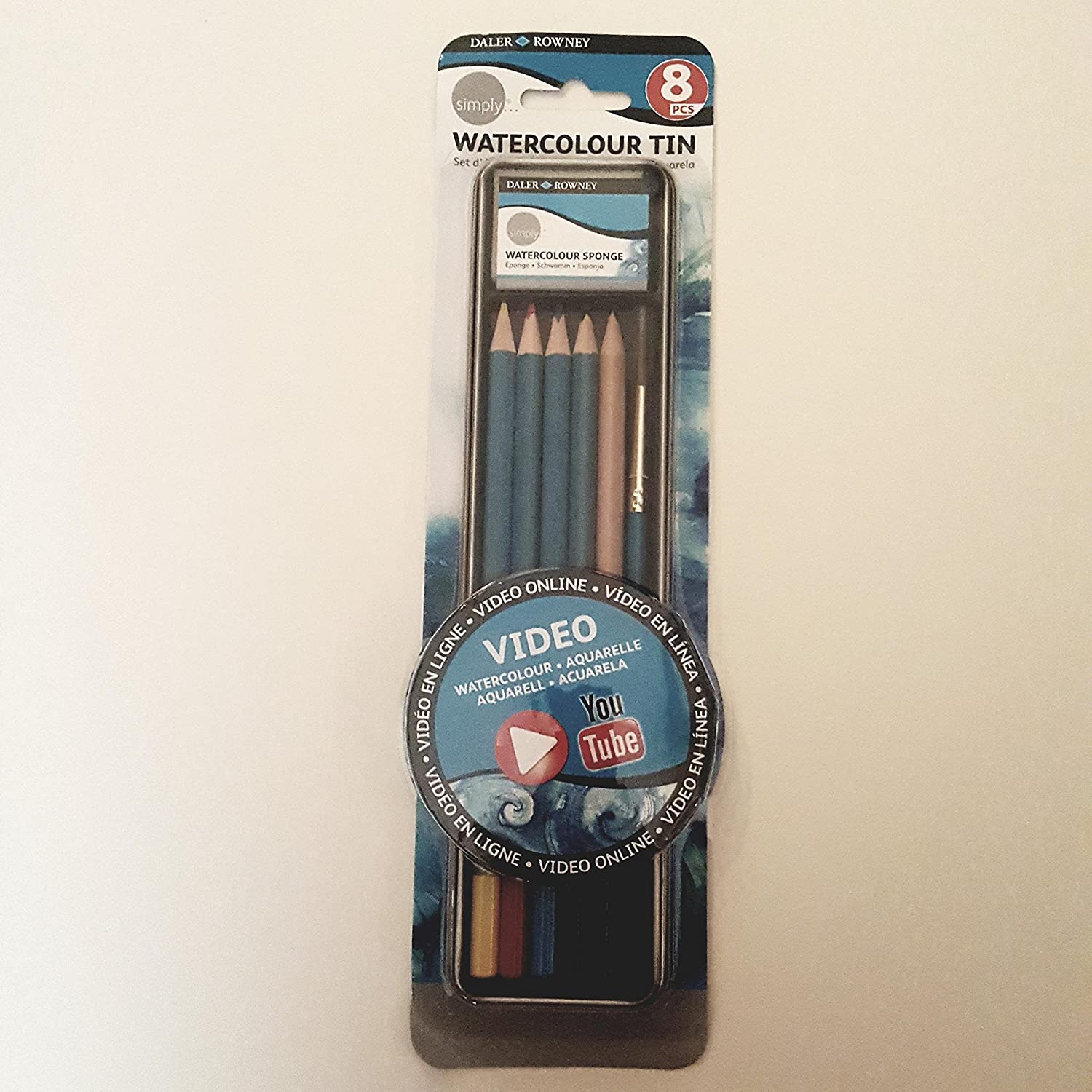 Simply Pencil Watercolor Tin Set, 9 Pieces - Al Masam Stationery LLC