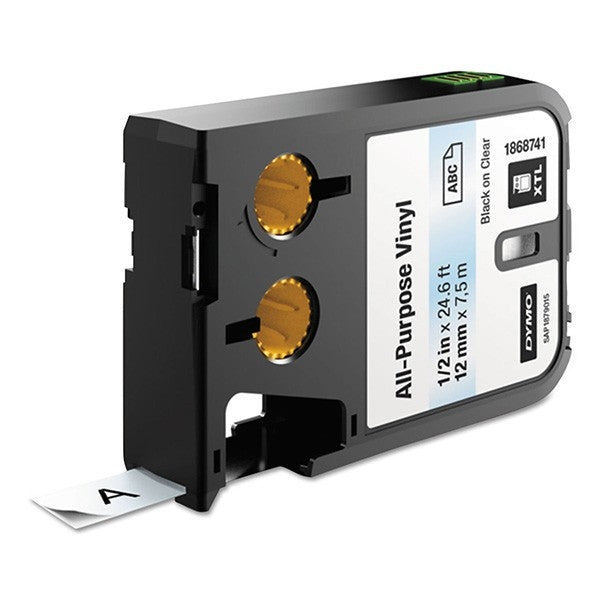 Dymo Vinyl Tape, All Purpose Black on Clear, 24MM X 7M - (DY1868743)