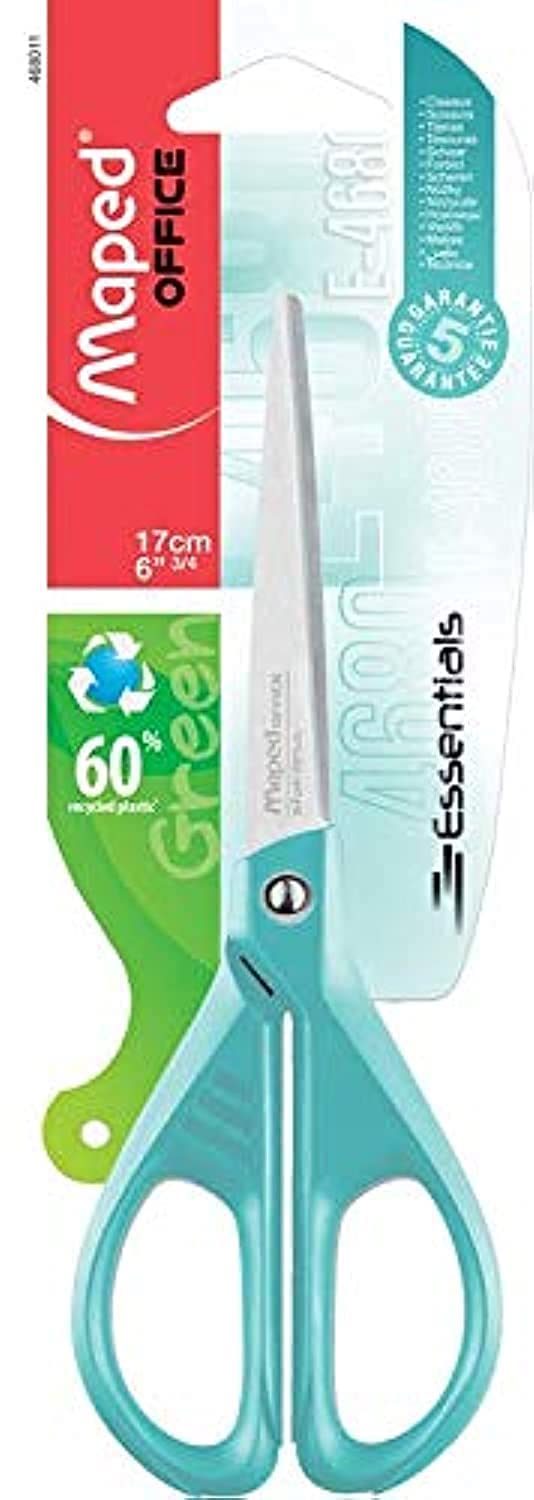 Maped Essentials Scissor 17cm Green - Al Masam Stationery LLC